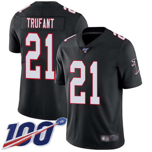 Atlanta Falcons Limited Black Men Desmond Trufant Alternate Jersey NFL Football #21 100th Season Vapor Untouchable->women nfl jersey->Women Jersey